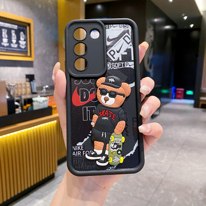 Realme 14x 5G Bear Soft Silicone Cute 3D Cartoon Back Cover Case - Bear