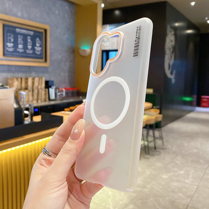 Vivo V60/V60e/T4 Pro 5G Premium Magnetic Frosted Ultra Slim Back Case - White