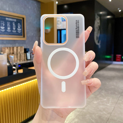 Realme 15 5G Premium Magnetic Frosted Ultra Slim Back Case - White