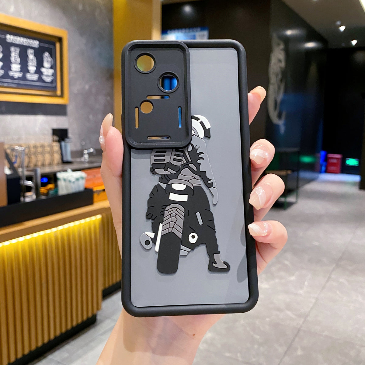 Vivo V30 5G Moto Rider Soft Silicone Cute 3D Cartoon Back Cover Case - Moto Rider
