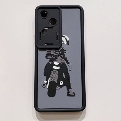 Vivo V30 5G Moto Rider Soft Silicone Cute 3D Cartoon Back Cover Case - Moto Rider