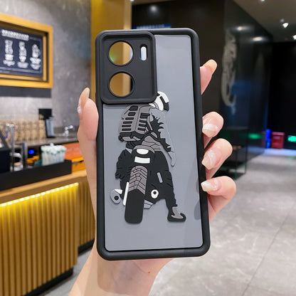 Vivo V29e 5G Moto Rider Soft Silicone Cute 3D Cartoon Back Cover Case - Moto Rider
