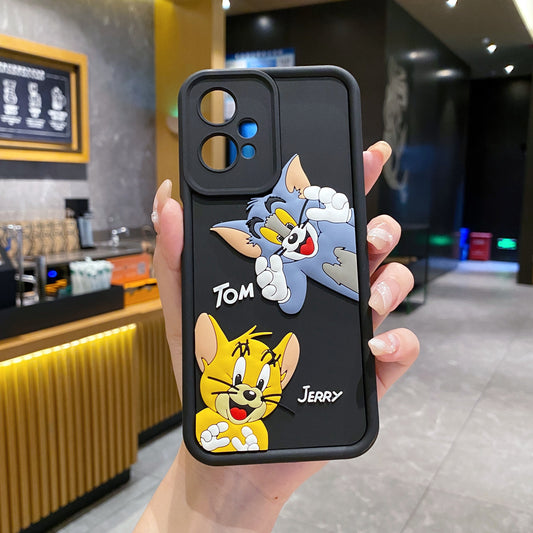 OnePlus Nord CE 2 Lite 5G Tom & Jerry Soft Silicone Cute 3D Cartoon Back Cover Case - Tom & Jerry