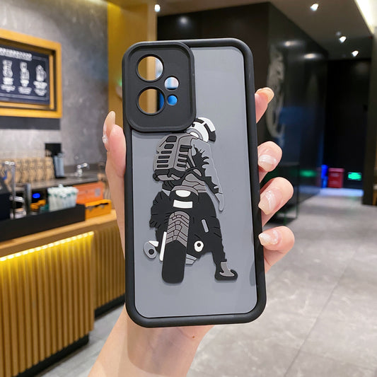 OnePlus Nord CE 2 Lite 5G Moto Rider Soft Silicone Cute 3D Cartoon Back Cover Case - Moto Rider