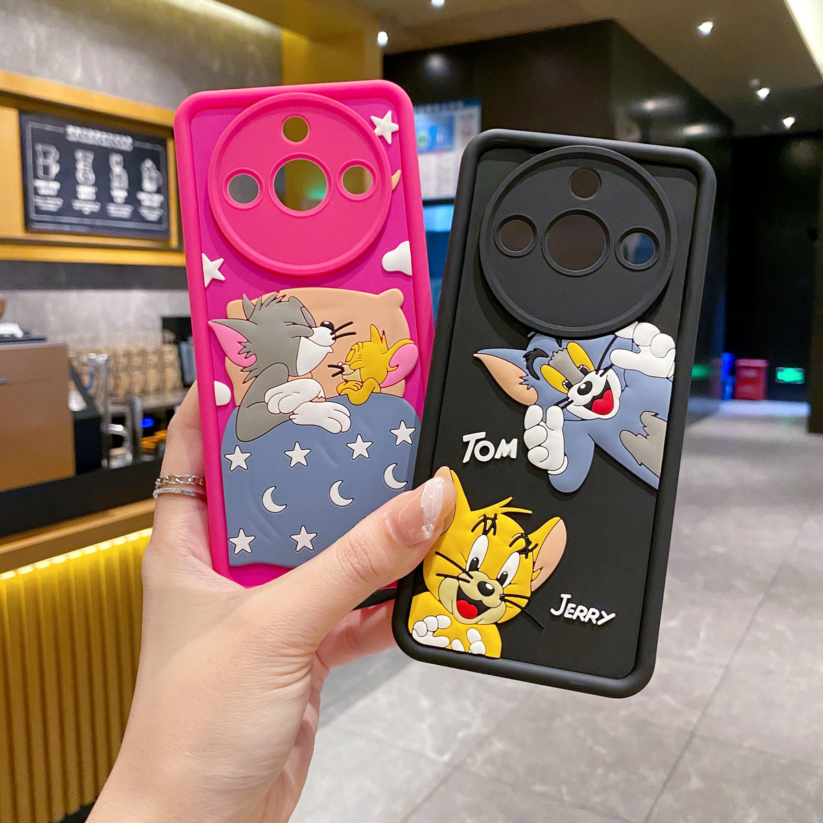 Realme 11 Pro/11 Pro+ 5G Tom & Jerry Soft Silicone Cute 3D Cartoon Back Cover Case - Tom & Jerry