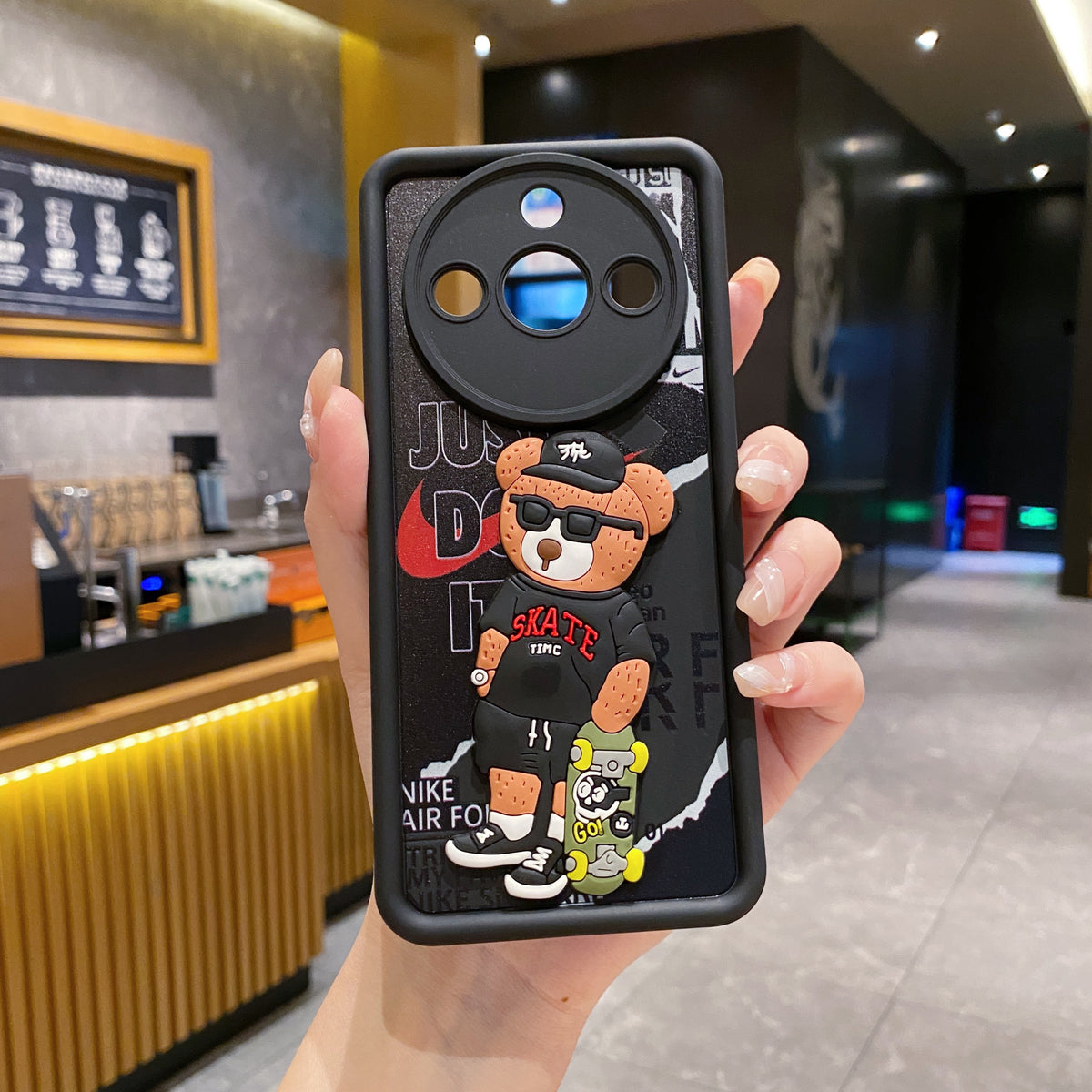 Reame 12 / 12X 5G Bear Soft Silicone Cute 3D Cartoon Back Cover Case - Bear