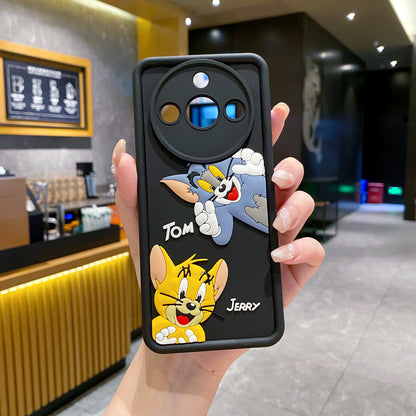 Realme 11 Pro/11 Pro+ 5G Tom & Jerry Soft Silicone Cute 3D Cartoon Back Cover Case - Tom & Jerry