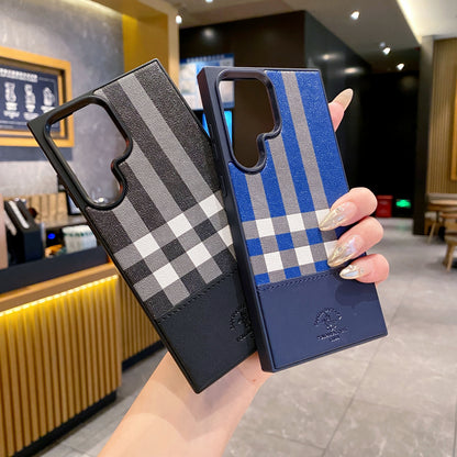 Samsung Ultra Series Branded Premium Polo Leather Back Case - Blue
