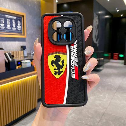 Redmi Note 14 Pro 5G Ferrari Soft Silicone Cute 3D Cartoon Back Cover Case - Ferrari