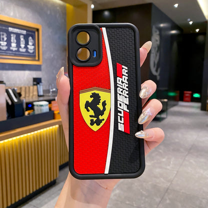 Motorola Moto G45 5G Ferrari Soft Silicone Cute 3D Cartoon Back Cover Case -Ferrari