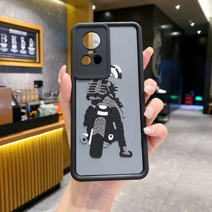 Oppo Reno 10 Pro 5G Moto Rider Soft Silicone Cute 3D Cartoon Back Cover Case - Moto Rider