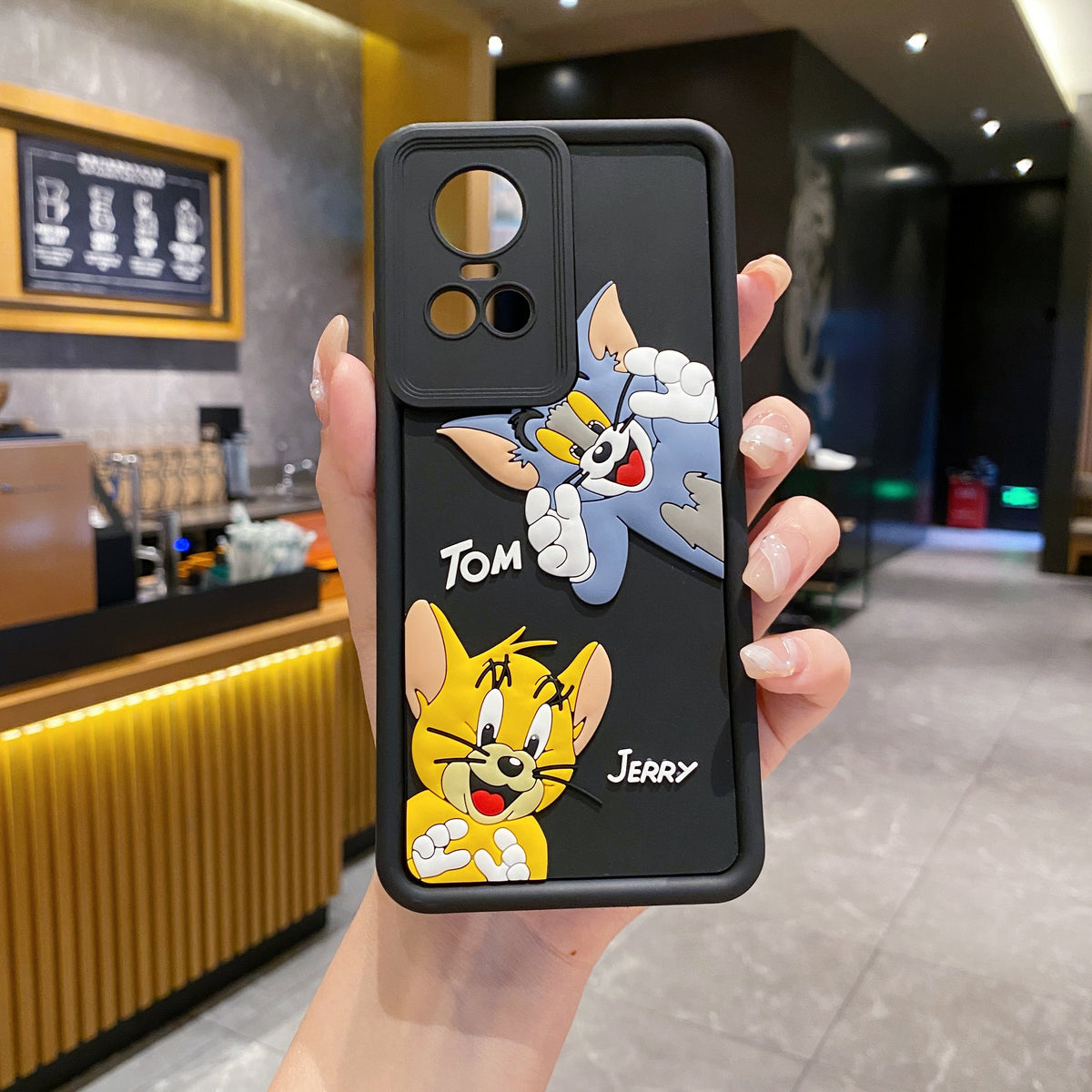 Oppo Reno 10 Pro 5G Tom & Jerry Soft Silicone Cute 3D Cartoon Back Cover Case - Tom & Jerry