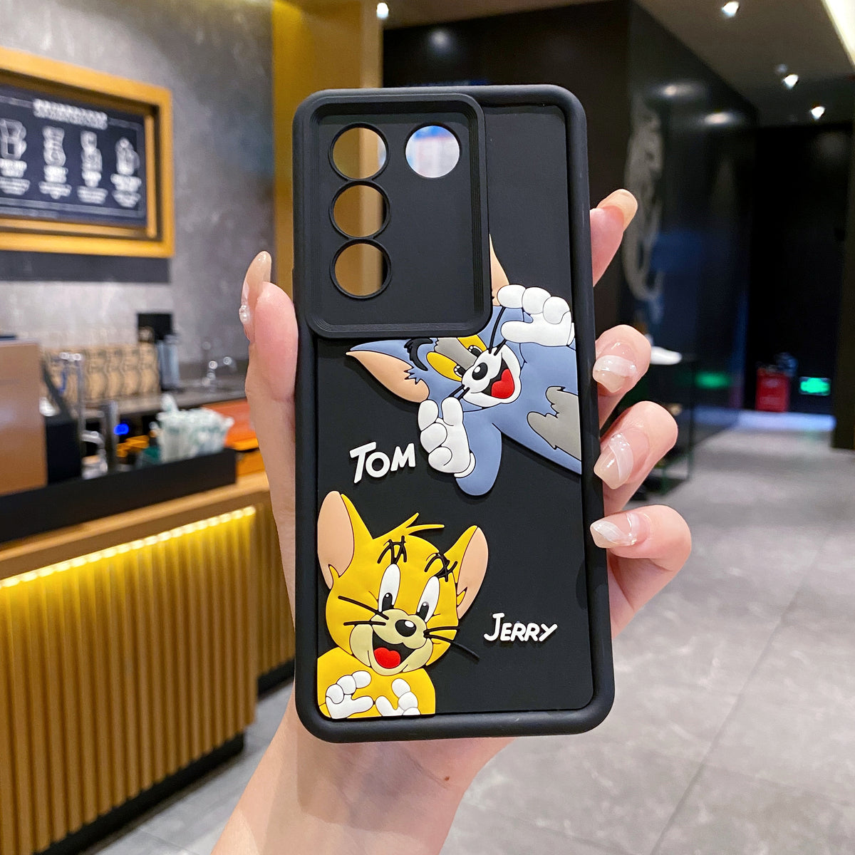 Vivo V27 5G Tom & Jerry Soft Silicone Cute 3D Cartoon Back Cover Case - Tom & Jerry