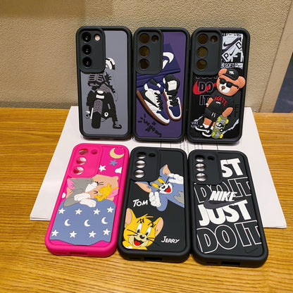 Samsung S22 5G Bear Soft Silicone Cute 3D Cartoon Back Cover Case - Bear