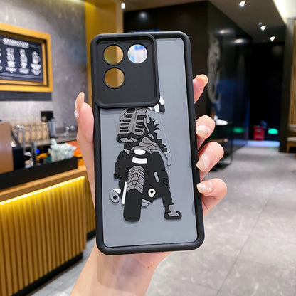 Vivo T2 Pro 5G Moto Rider Soft Silicone Cute 3D Cartoon Back Cover Case - Moto Rider