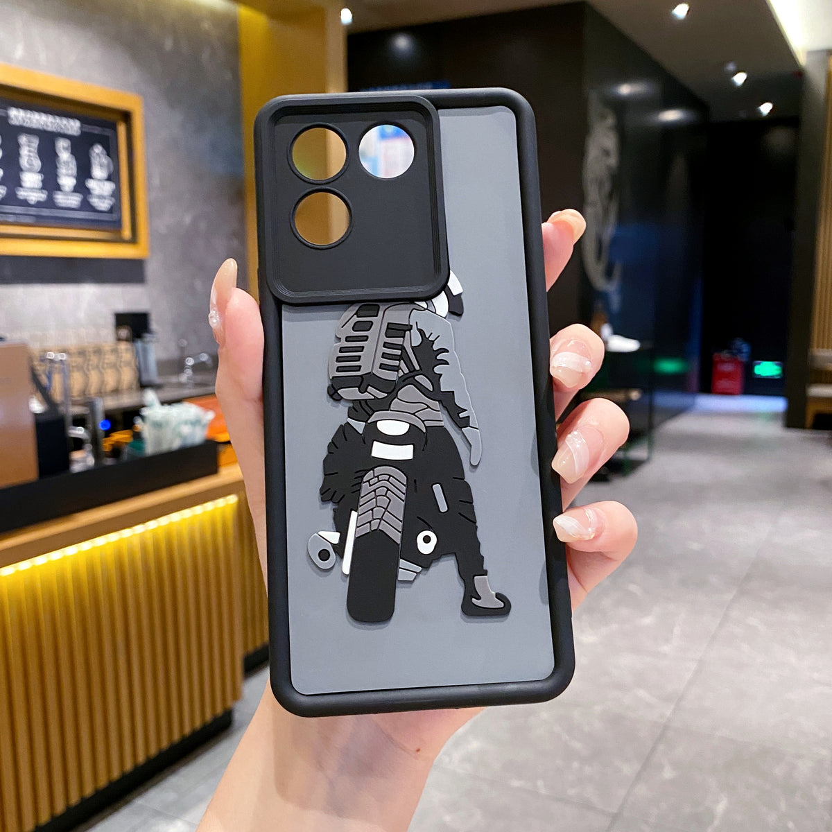 Realme 13 Pro 5G Moto Rider Soft Silicone Cute 3D Cartoon Back Cover Case - Moto Rider