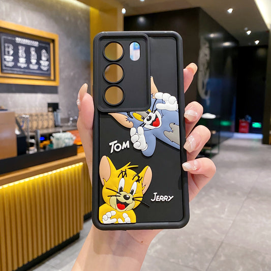 Vivo V29 5G Tom & Jerry Soft Silicone Cute 3D Cartoon Back Cover Case - Tom & Jerry