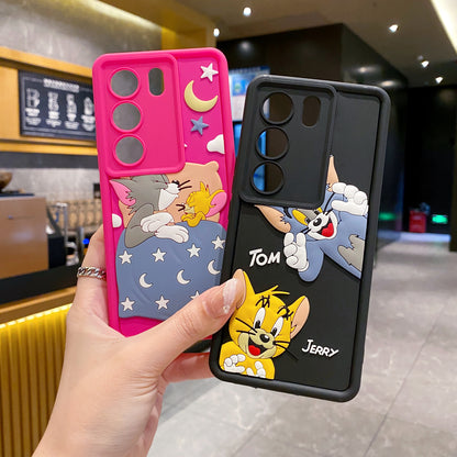 Vivo V29 5G Tom & Jerry Soft Silicone Cute 3D Cartoon Back Cover Case - Tom & Jerry
