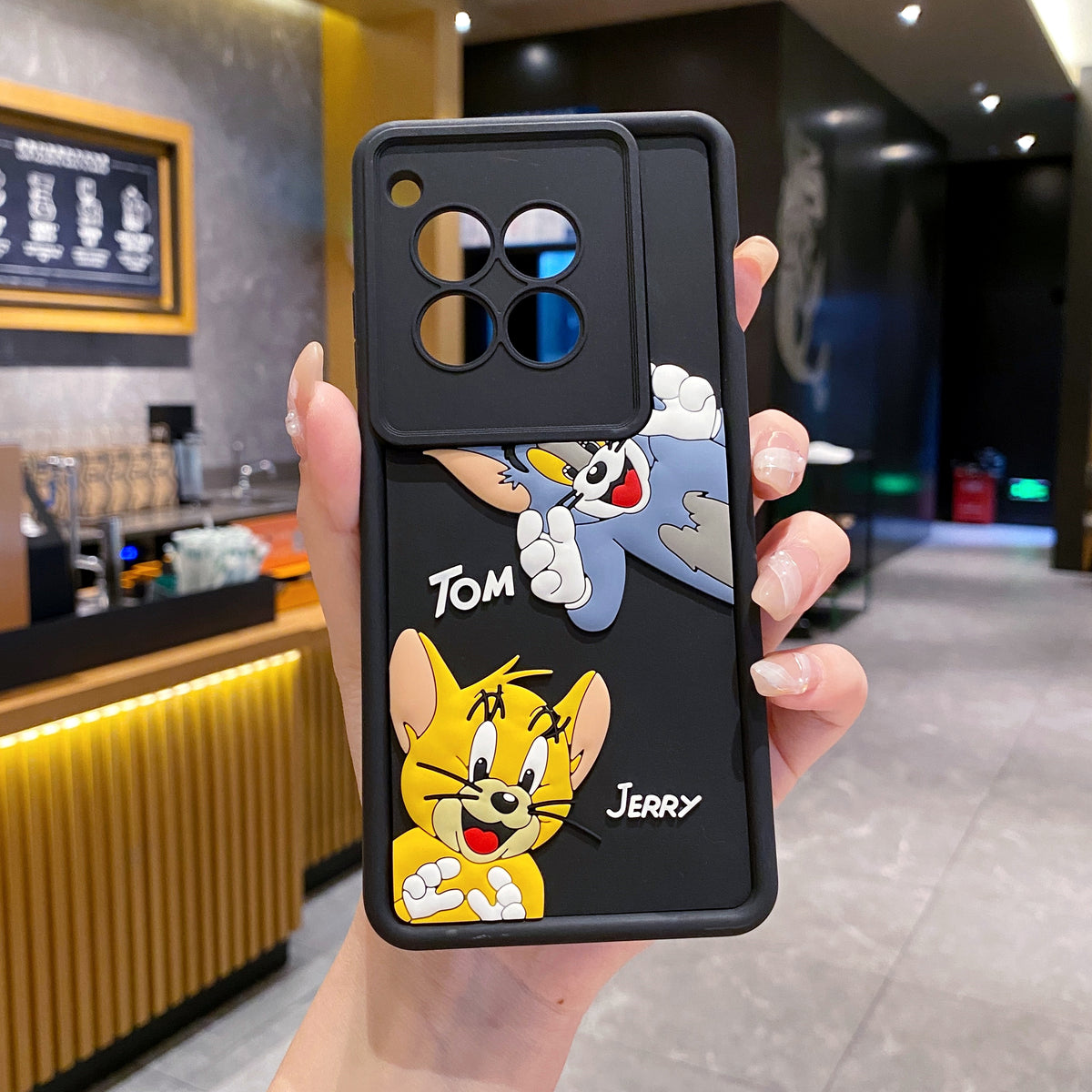 OnePlus 12R 5G Tom & Jerry Soft Silicone Cute 3D Cartoon Back Cover Case - Tom & Jerry