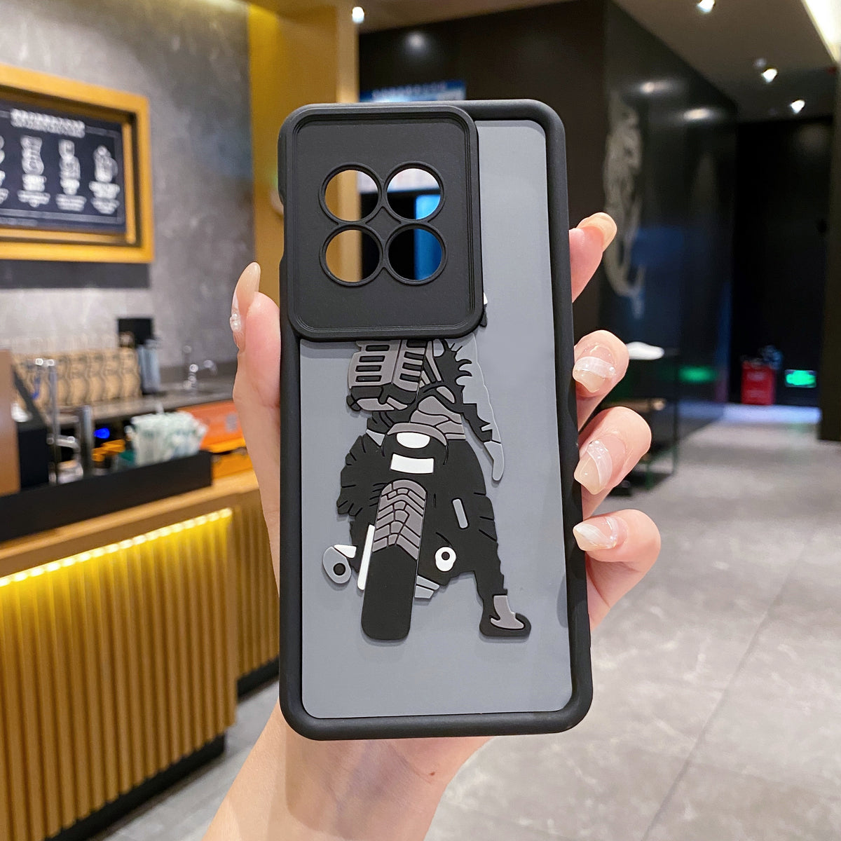 One Plus 11r 5G Moto Rider Soft Silicone Cute 3D Cartoon Back Cover Case - Moto Rider