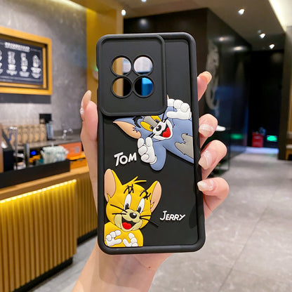OnePlus 11r 5G Tom & Jerry Soft Silicone Cute 3D Cartoon Back Cover Case - Tom & Jerry