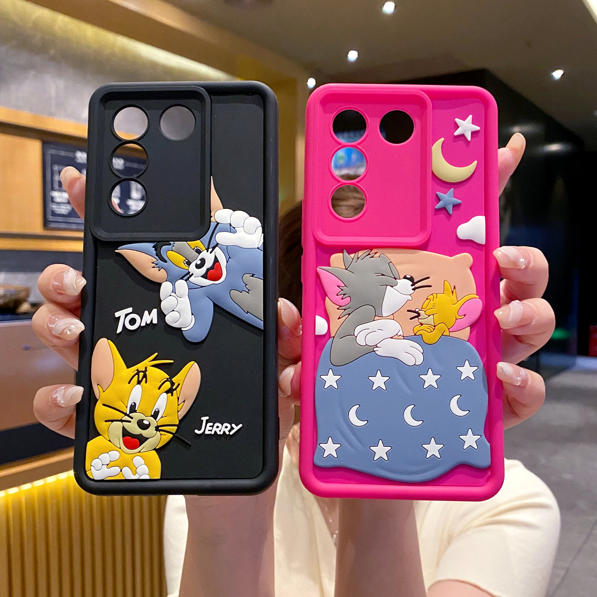 Vivo T2 Pro / iQoo Z7 Pro 5G Tom & Jerry Soft Silicone Cute 3D Cartoon Back Cover Case - Tom & Jerry