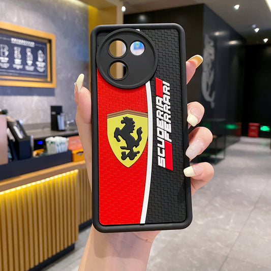 Vivo V30e 5G Ferrari Soft Silicone Cute 3D Cartoon Back Cover Case - Ferrari