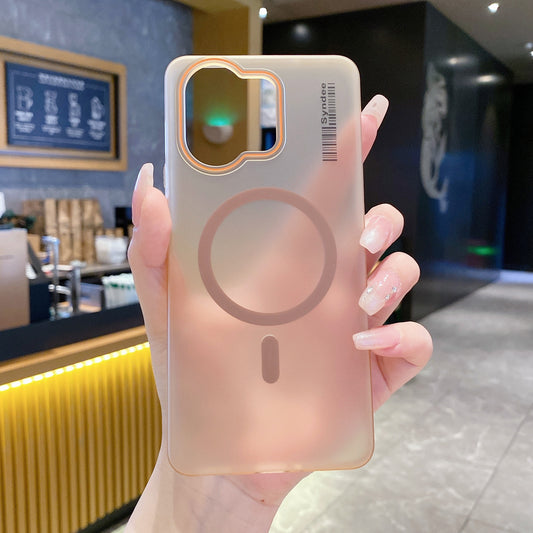 Oppo K13 Turbo / K13 Turbo Pro 5G Premium Magnetic Frosted Ultra Slim Back Case - Desert Gold