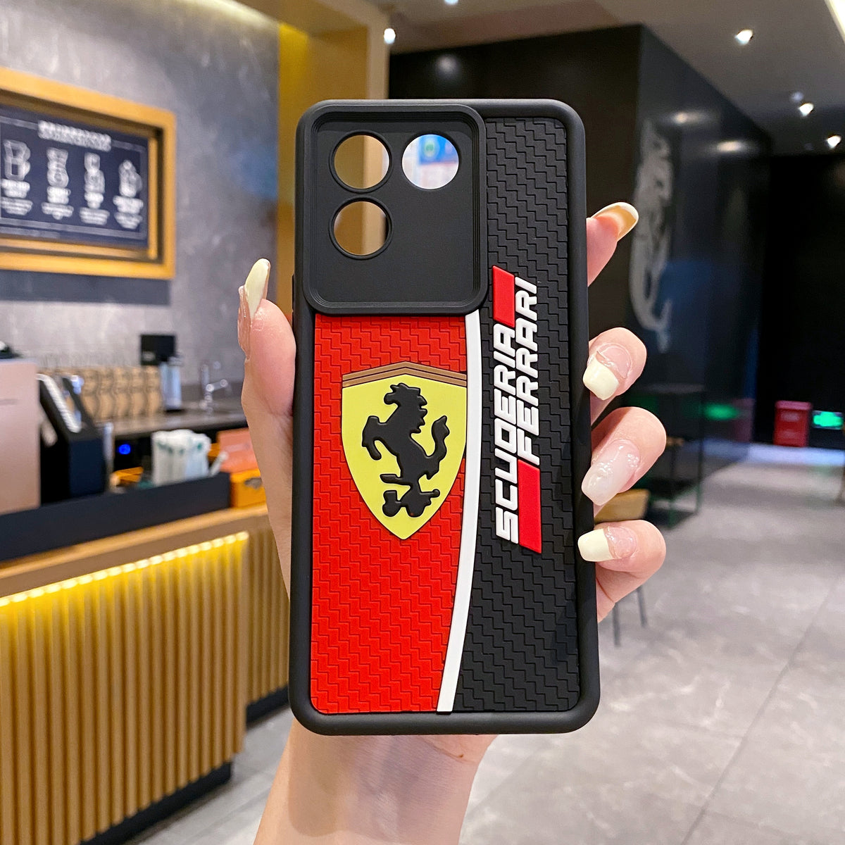 Vivo T2 Pro 5G Ferrari Soft Silicone Cute 3D Cartoon Back Cover Case - Ferrari