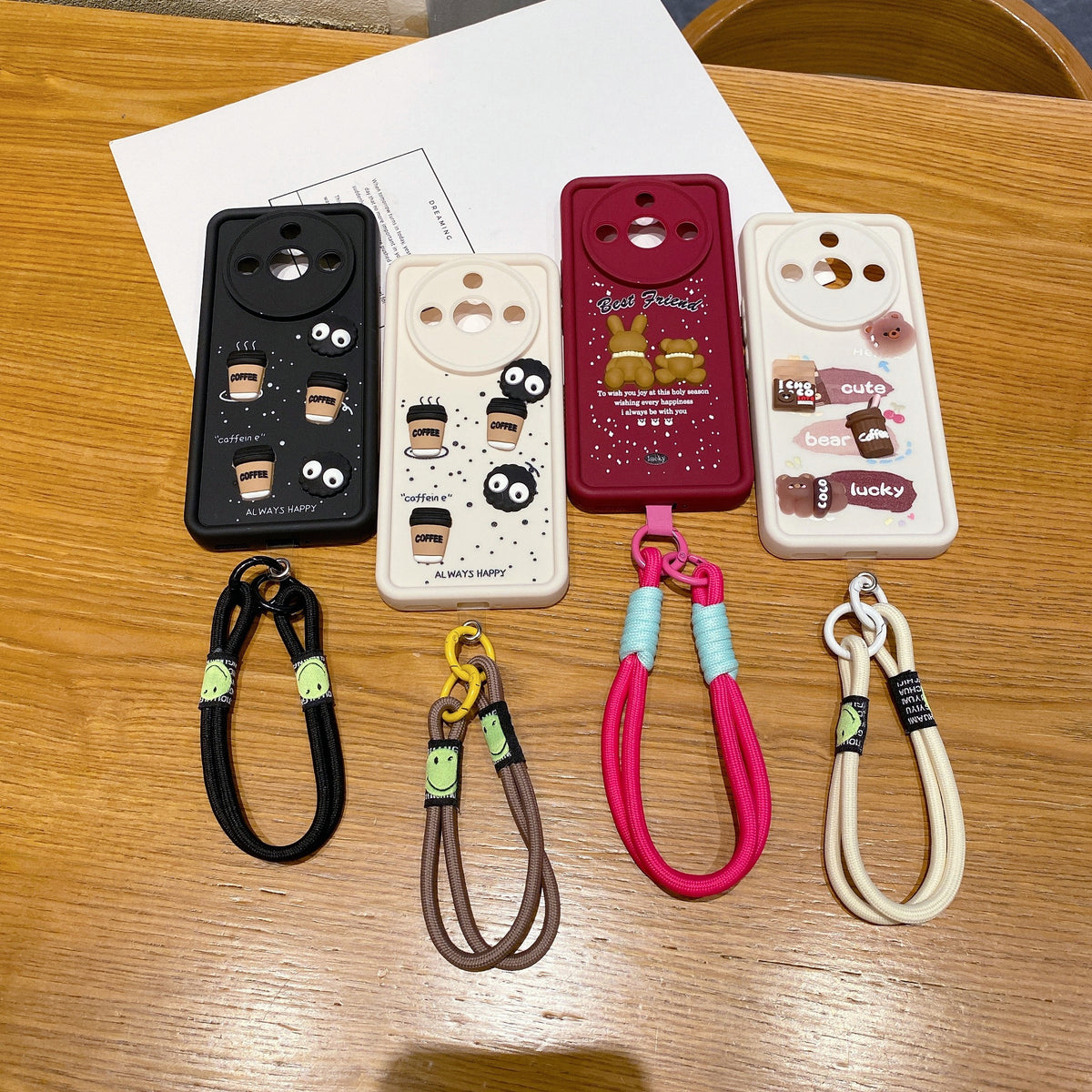 Realme 11 Pro/11 Pro Plus 5G Coffee Soft Silicone Lanyard Back Cover Case - Lanyard 4