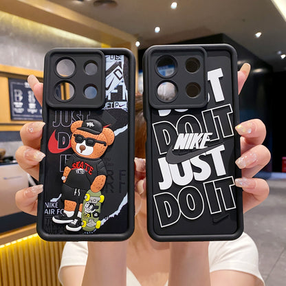 Redmi Note 13 5G Nike Soft Silicone Cute 3D Cartoon Back Cover Case - Nike 1