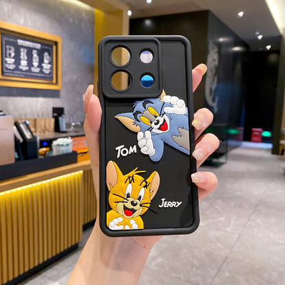 Redmi Note 13 5G Tom & Jerry Soft Silicone Cute 3D Cartoon Back Cover Case - Tom & Jerry