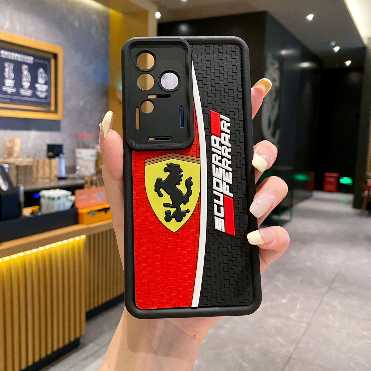 Vivo V30 5G Ferrari Soft Silicone Cute 3D Cartoon Back Cover Case - Ferrari