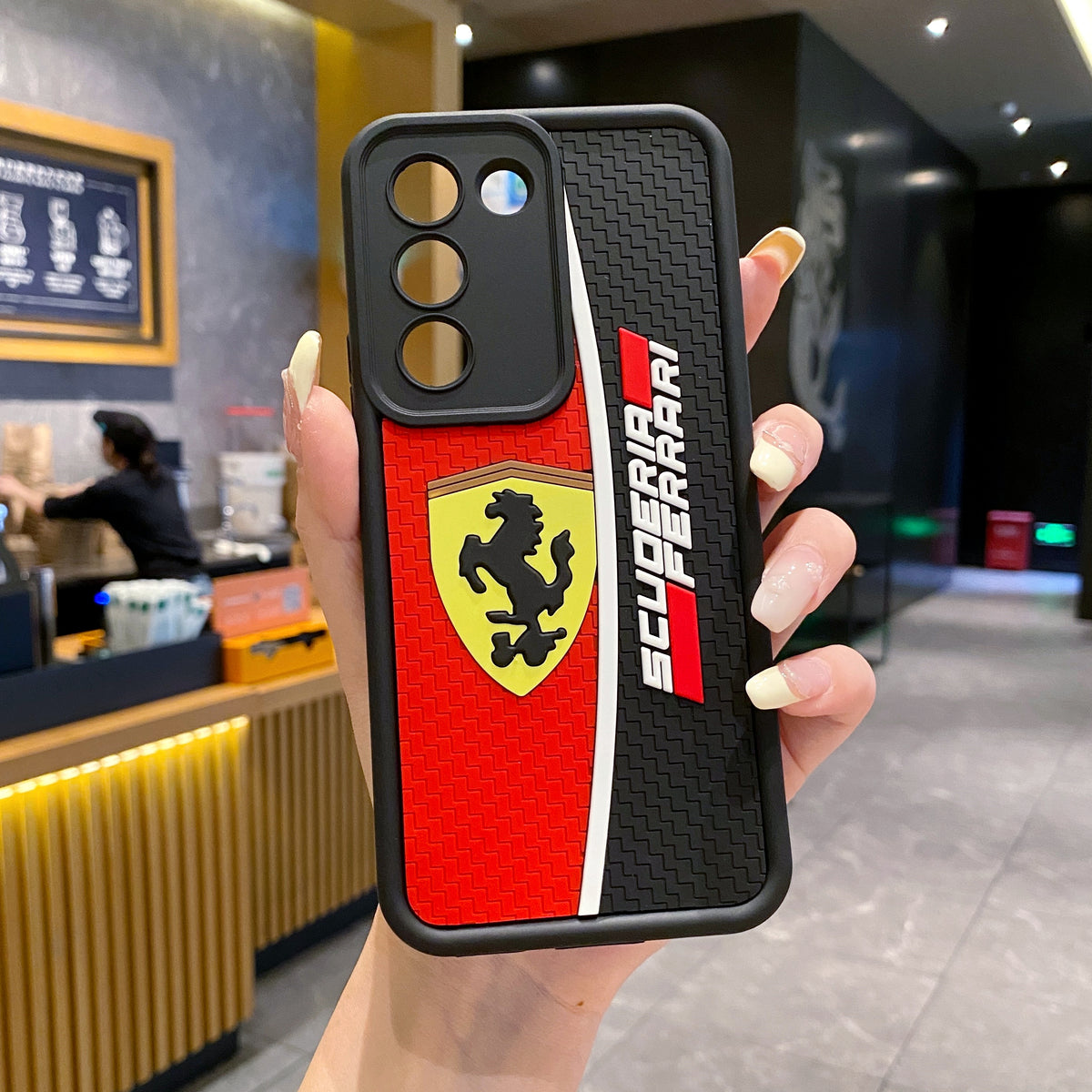 Vivo V27 5G Ferrari Soft Silicone Cute 3D Cartoon Back Cover Case - Ferrari