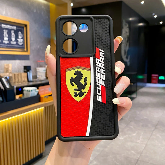Vivo Y200 Pro 5G Ferrari Soft Silicone Cute 3D Cartoon Back Cover Case - Ferrari