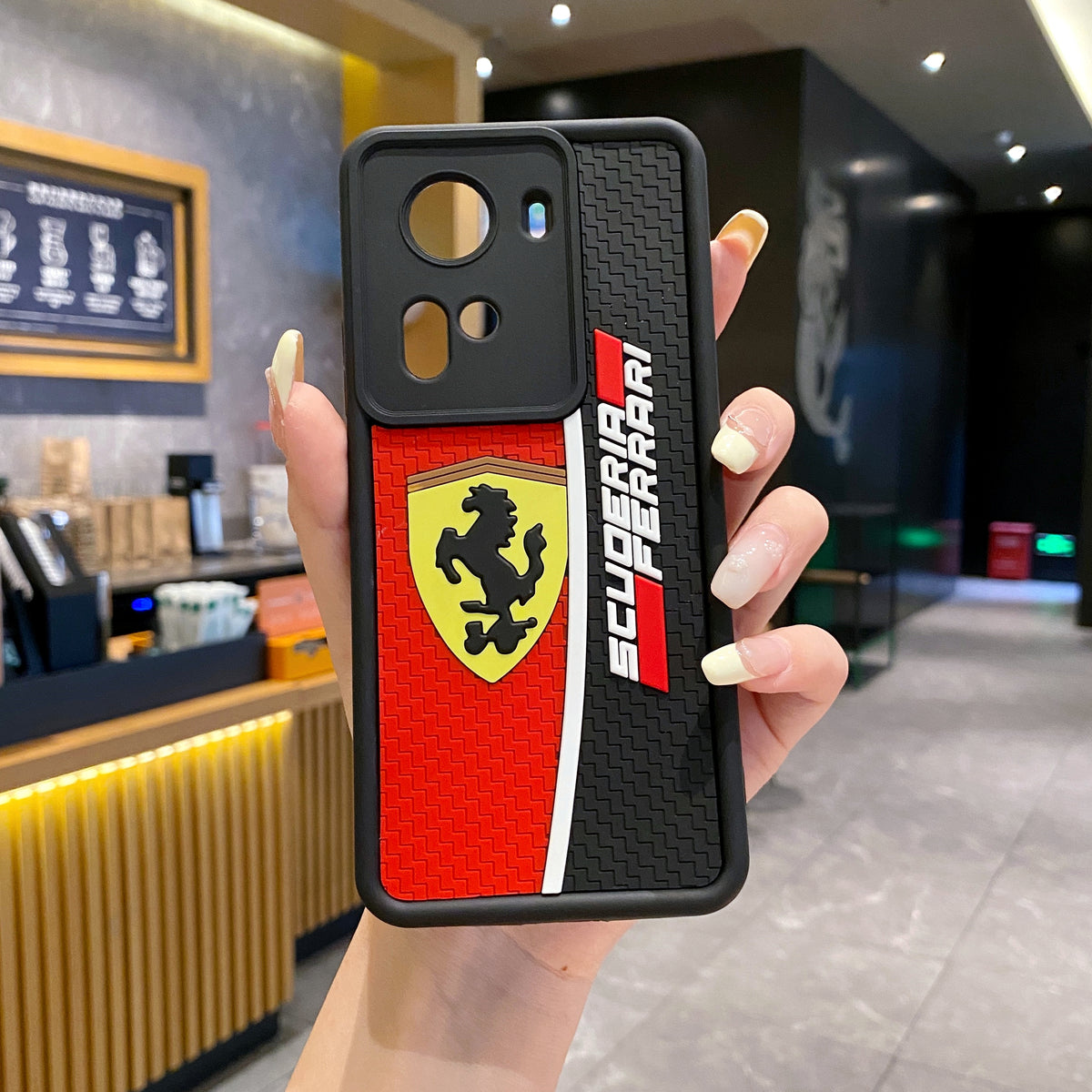 Oppo Reno 11 5G Ferrari Soft Silicone Cute 3D Cartoon Back Cover Case - Ferrari