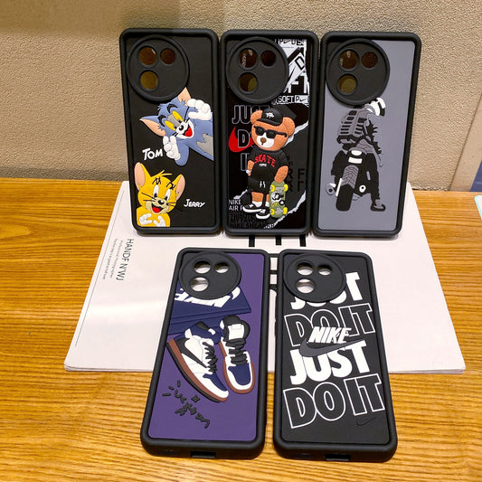 Vivo V30e 5G Bear Soft Silicone Cute 3D Cartoon Back Cover Case - Bear