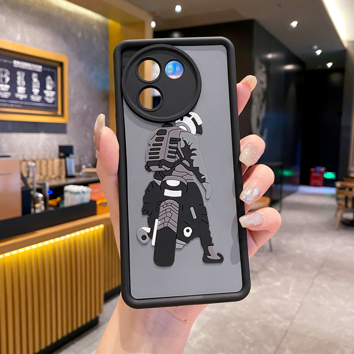 Vivo V30e 5G Moto Rider Soft Silicone Cute 3D Cartoon Back Cover Case - Moto Rider