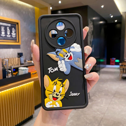 Oppo F27 Pro Plus 5G Tom & Jerry Soft Silicone Cute 3D Cartoon Back Cover Case - Tom & Jerry