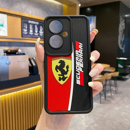 Oppo F25 Pro 5G Ferrari Soft Silicone Cute 3D Cartoon Back Cover Case - Ferrari