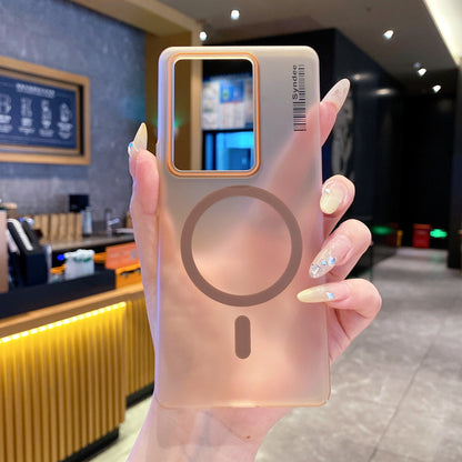 Vivo V27/V27 Pro 5G Premium Magnetic Frosted Ultra Slim Back Case - Desert Gold