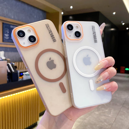 Apple iPhone 14 Premium Magnetic Frosted Ultra Slim Back Case - Desert Gold