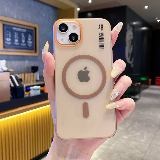 Apple iPhone 13 Premium Magnetic Frosted Ultra Slim Back Case - Desert Gold