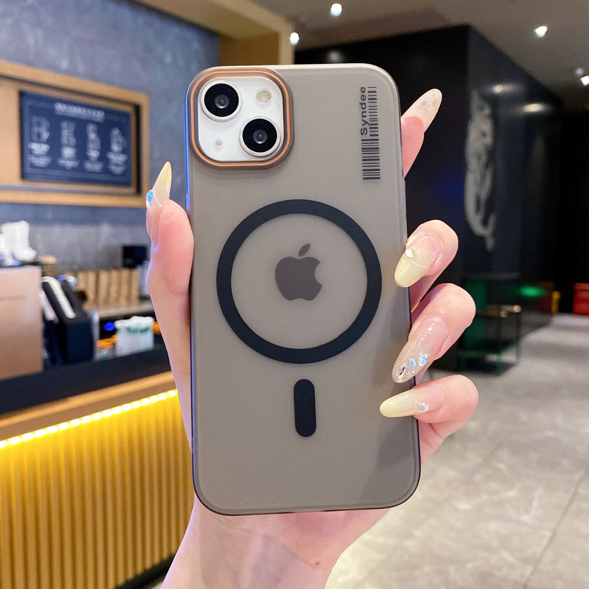 Apple iPhone 15 Premium Magnetic Frosted Ultra Slim Back Case - Frosted Black