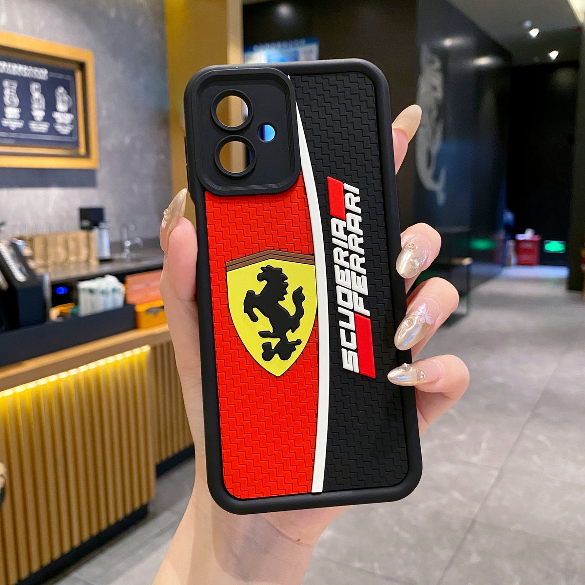 Motorola Moto G54/G64 5G Ferrari Soft Silicone Cute 3D Cartoon Back Cover Case - Ferrari