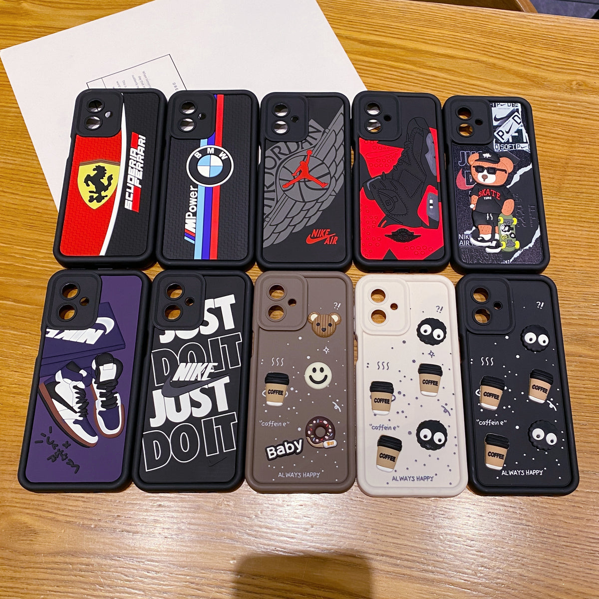Motorola Moto G54/G64 5G Coffee Soft Silicone Cute 3D Cartoon Back Cover Case - Brown