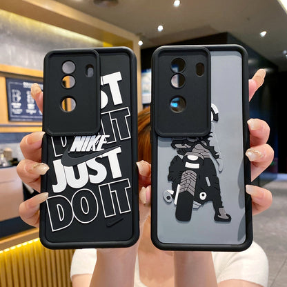 Vivo V40e/iQoo Z9s 5G Moto Rider Soft Silicone Cute 3D Cartoon Back Cover Case - Moto Rider