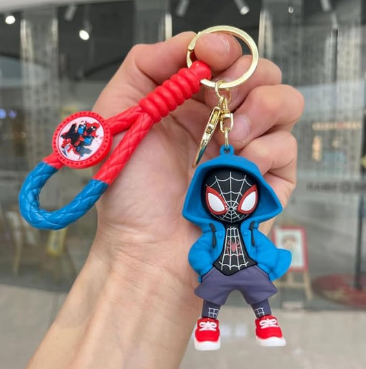 Combo (Pack Of 2) Cute Cartoon 3D Silicon PVC KeyRings - Spider 2
