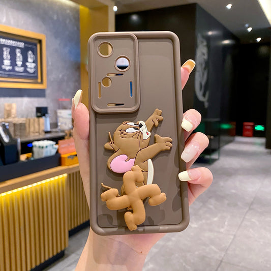 Vivo V30 5G Spinner Jerry Soft Silicone Cute 3D Cartoon Back Cover Case - Spinner Jerry