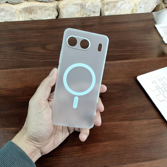 OnePlus Nord 4 5g Frosted Magnetic Ultra Slim Back Case- frosted White